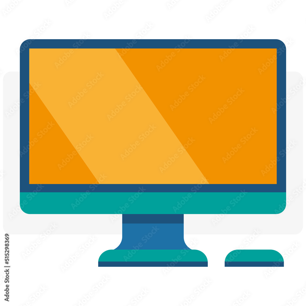 Cartoon monitor. Flat pc symbol. Minimal design. Vector illustration. stock image. Cartoon monitor. Flat pc symbol. Minimal design. Vector illustration. stock image.