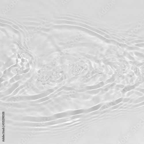 Water texture with sun reflections on the water overlay effect for photo or mockup. Organic light gray drop shadow caustic effect with wave refraction of light. Square Banner with copy space.