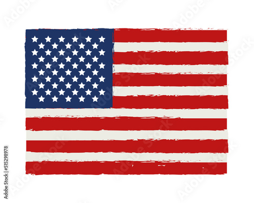 painted usa flag