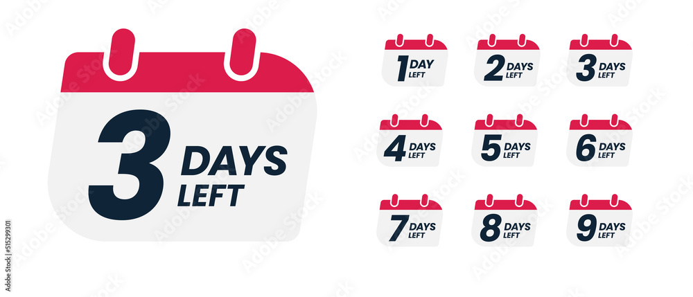 Promotion banner. Days countdown banner. Web banner with alarm clock Promotion banner. Days countdown banner. Web banner with alarm clock