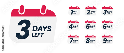 Promotion banner. Days countdown banner. Web banner with alarm clock