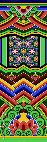 Dan-cheong. Korean traditional temple art.