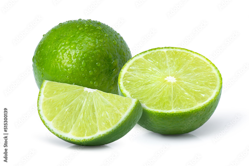 lime on a white