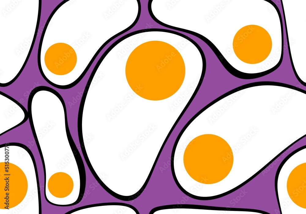 Breakfast seamless scrambled egg pattern for fabrics and kids and clothes and fabrics and wrapping paper and kitchen