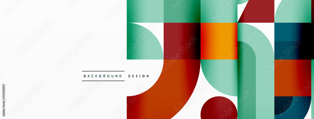 Minimal geometric abstract background. Circle square and triangle design. Trendy techno business template for wallpaper, banner, background or landing Minimal geometric abstract background. Circle square and triangle design. Trendy techno business template for wallpaper, banner, background or landing