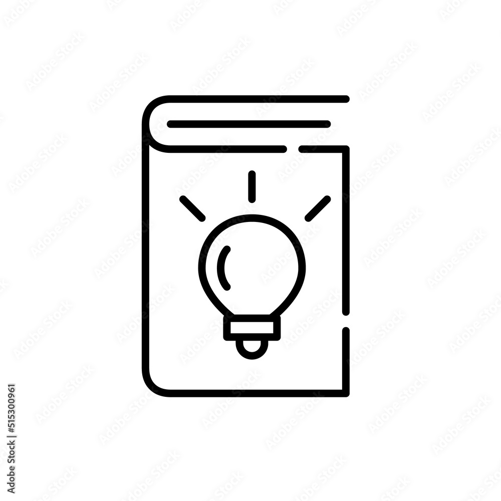 Inspirational book sharing ideas on productive process and creativity. Pixel perfect, editable stroke Inspirational book sharing ideas on productive process and creativity. Pixel perfect, editable stroke