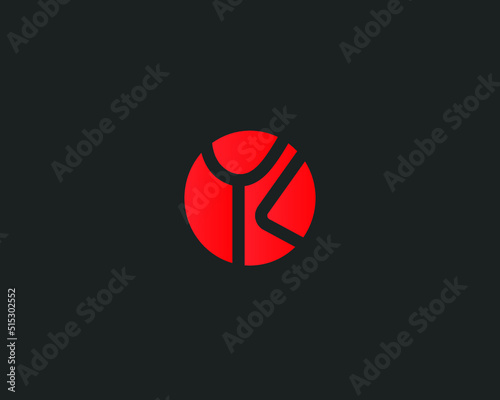 Creative YK Letter Logo Design Vector Template