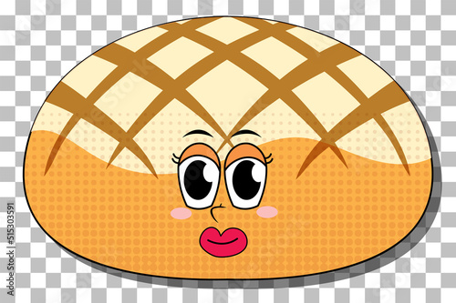 Bun cartoon character isolated