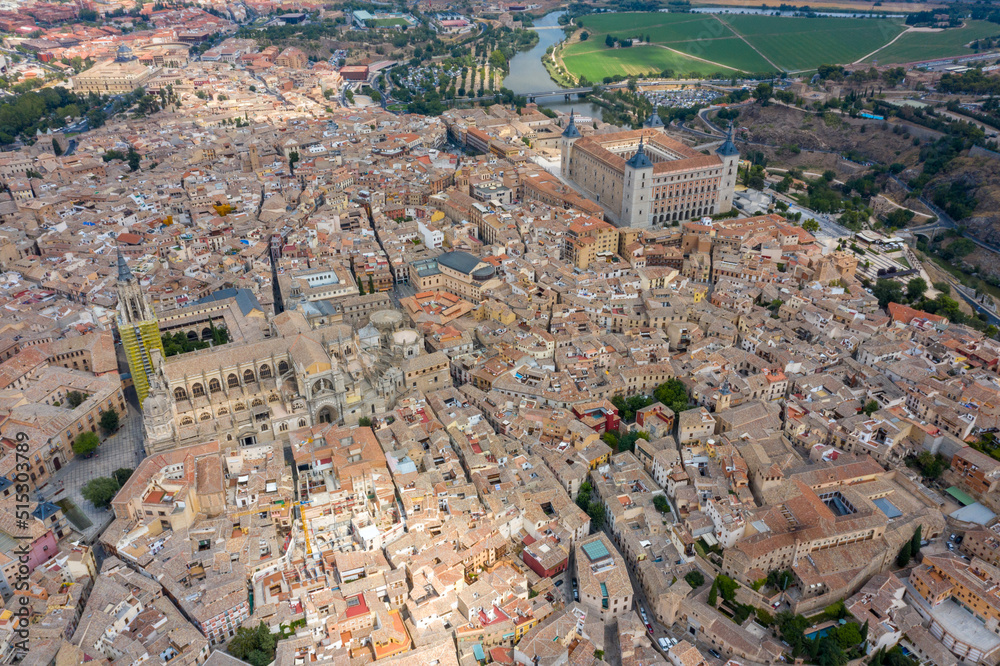 Aerial view of the city Toledo, Madrid SPAIN
