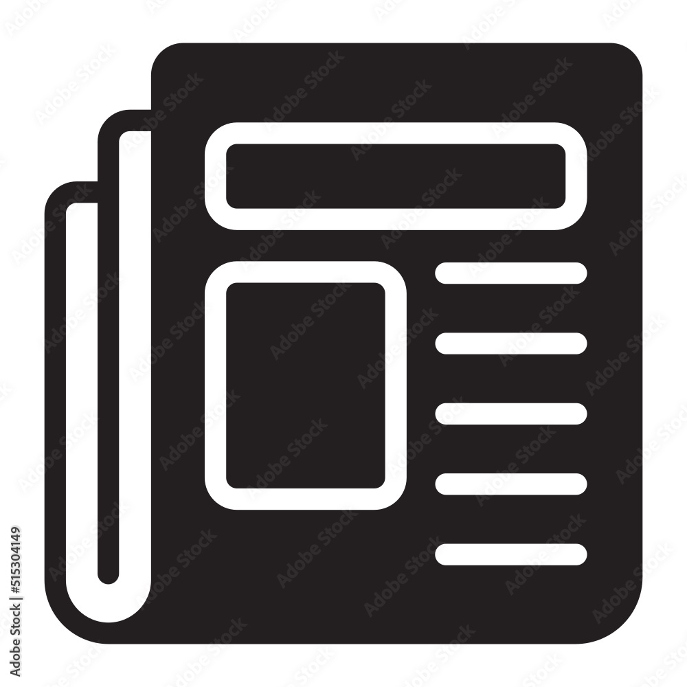 newspaper glyph icon