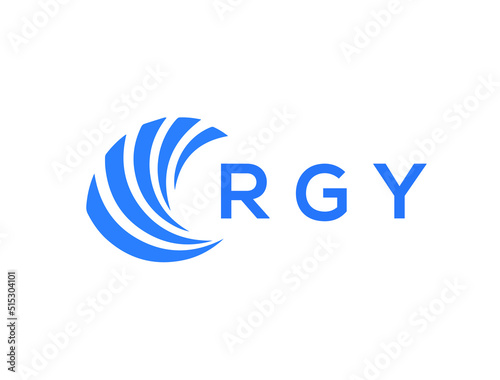 RGY Flat accounting logo design on white background. RGY creative initials Growth graph letter logo concept. RGY business finance logo design.
 photo