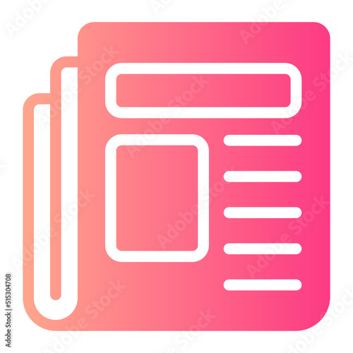 newspaper gradient icon