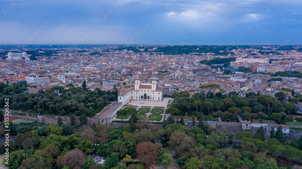 Aerial view of Rome, Italy