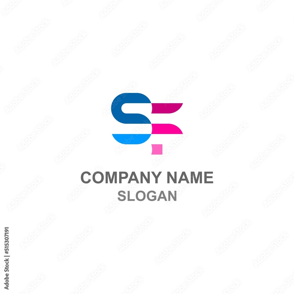 SF letter initial logo, capital letter in unique shape. SF letter initial logo, capital letter in unique shape.