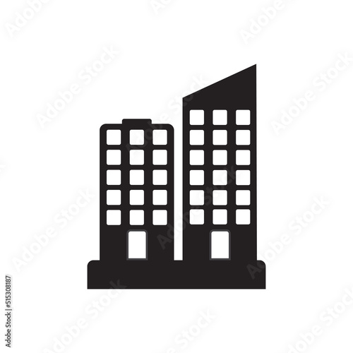 Ofice building flat vector icon
