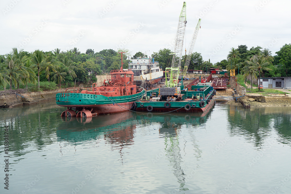 boat in the harbor