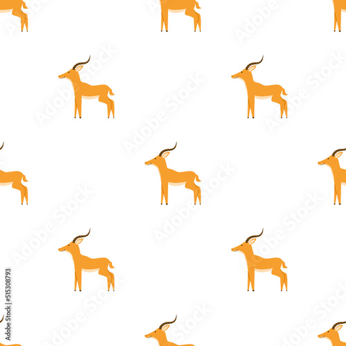 Children s seamless pattern with the image of an antelope on a white background. Perfect for kids clothing  fabric  textiles  baby jewelry  wrapping paper.
