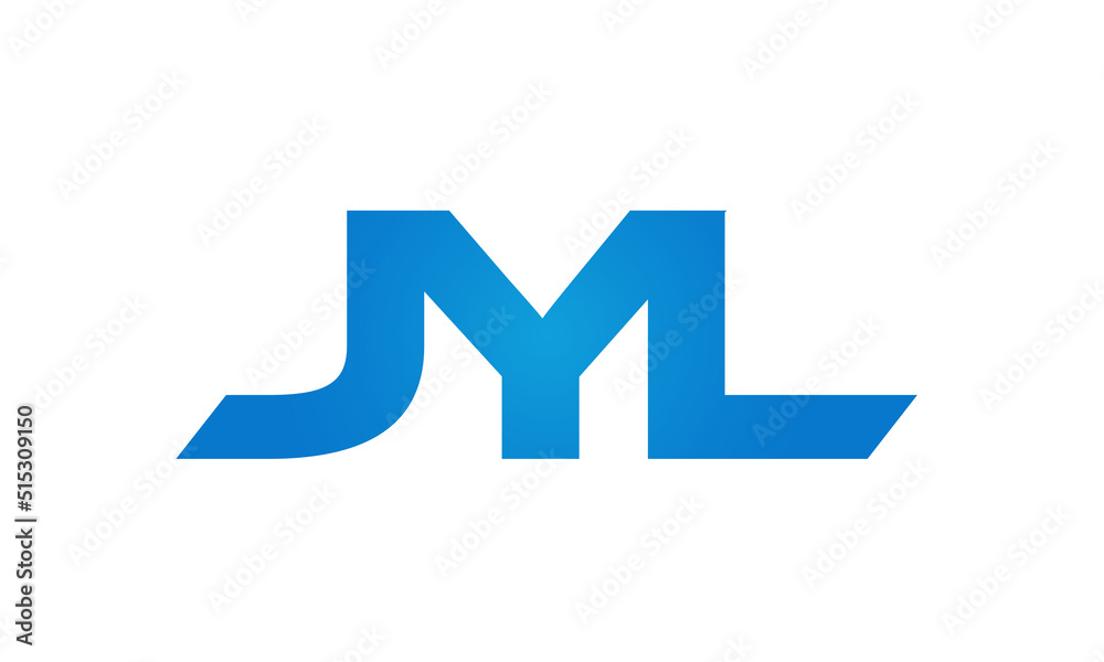 Connected JYL Letters logo Design Linked Chain logo Concept Connected JYL Letters logo Design Linked Chain logo Concept