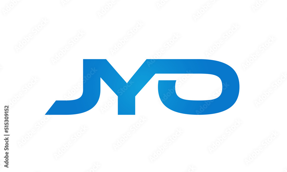Connected JYO Letters logo Design Linked Chain logo Concept Connected JYO Letters logo Design Linked Chain logo Concept