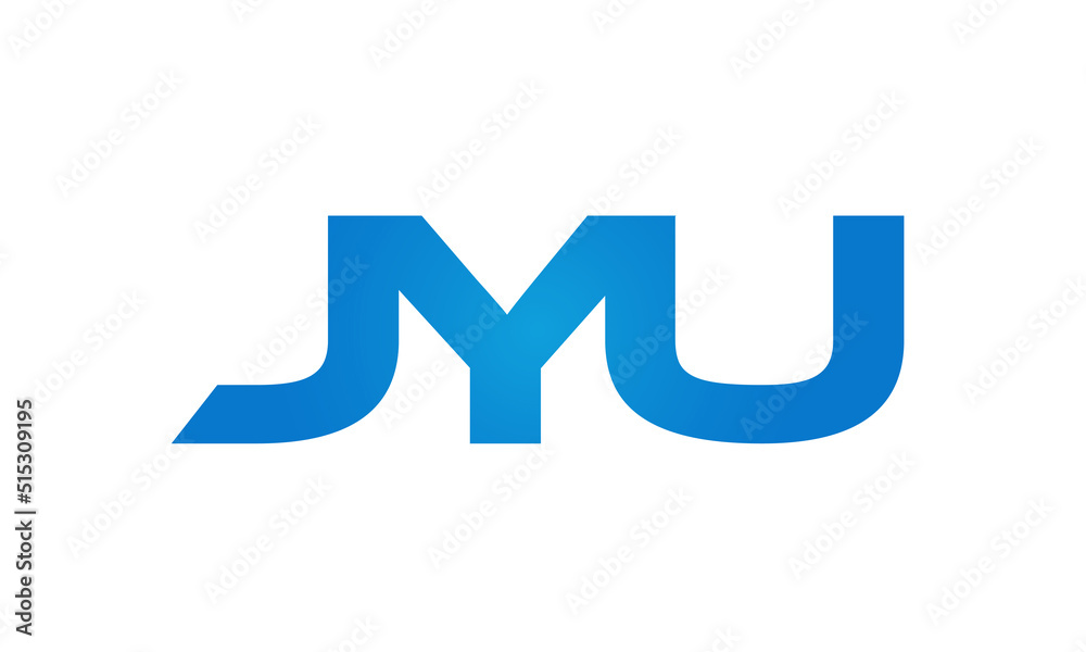 Connected JYU Letters logo Design Linked Chain logo Concept Connected JYU Letters logo Design Linked Chain logo Concept