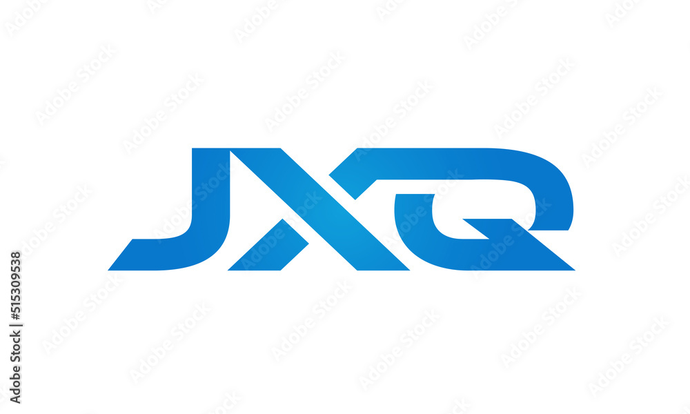 Connected JXQ Letters logo Design Linked Chain logo Concept Connected JXQ Letters logo Design Linked Chain logo Concept