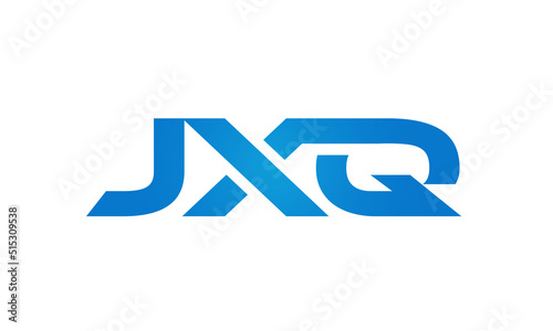 Connected JXQ Letters logo Design Linked Chain logo Concept