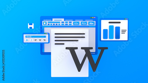 Text processor software computer program interface ui 