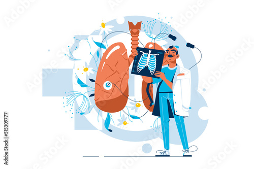Doctor examine xray of patient