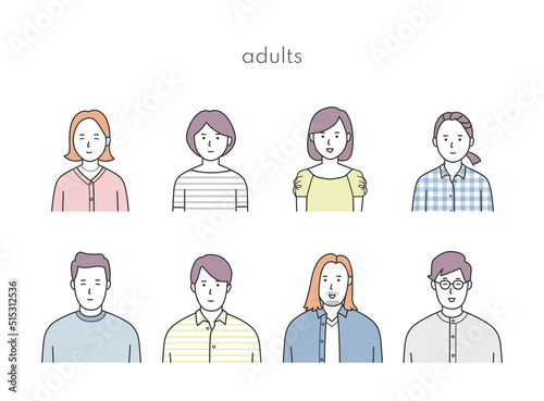 大人の男女アイコンセット1
