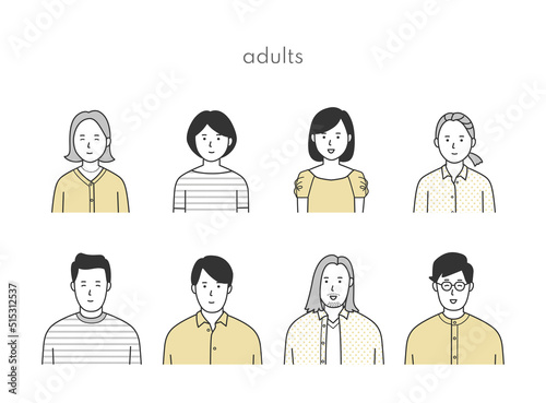 大人の男女アイコンセット2