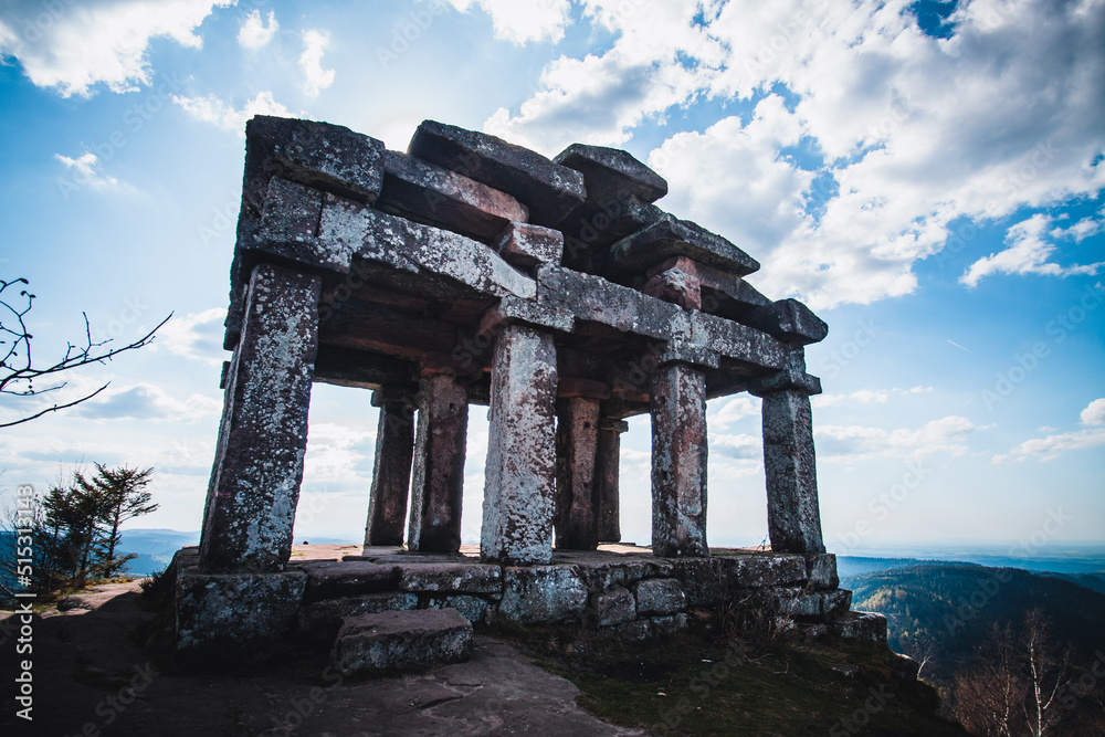 Φωτογραφία XIX century Celtic temple of the Donon in Vosges du Nord, France