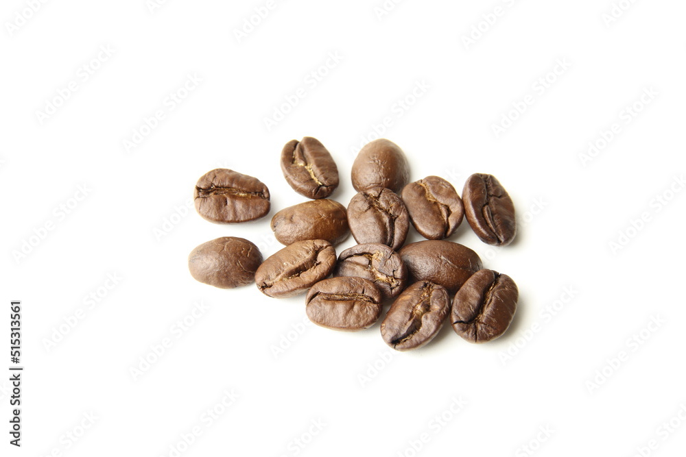 Naklejka premium coffee beans isolated on white