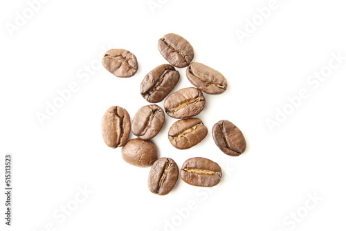 coffee beans isolated on white