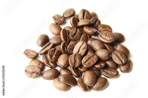 coffee beans isolated on white