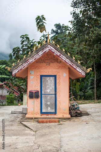 Buddhist temple in Ban Sop Houn village, is a small and peaceful village located on Phadeng mountain in Nong Khiaw district, Laos