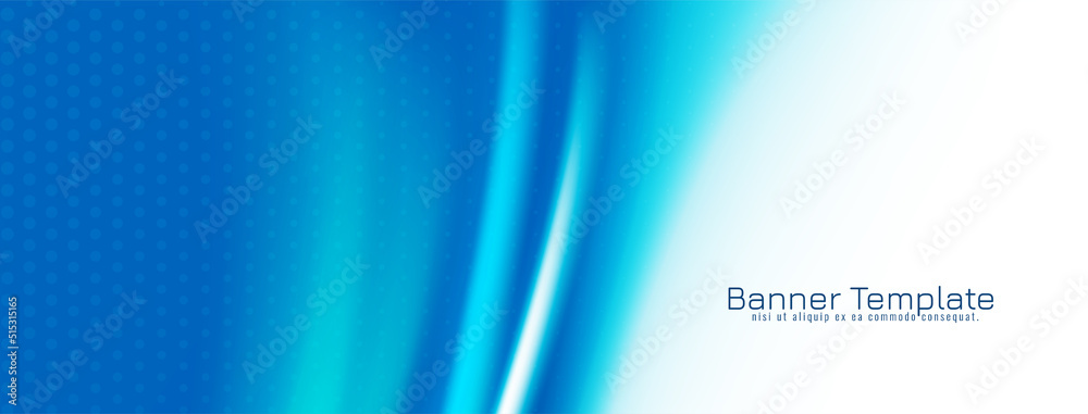 Abstract blue wave style banner design Abstract blue wave style banner design