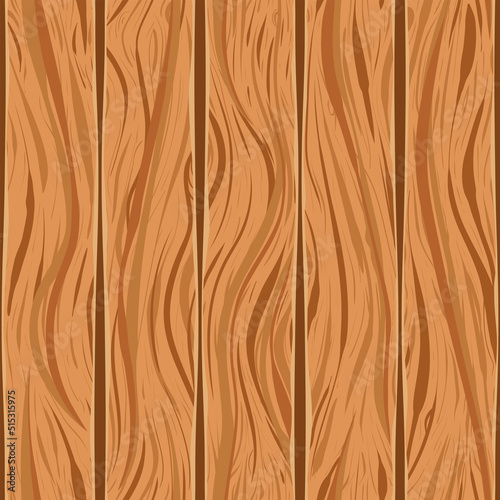 Vector illustration seamless brown wooden floor texture plank background. Abstract simple wood surface vertical panels pattern board wall. Beige color vintage tone of veneer backdrop for design.