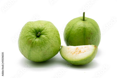 Fresh Guava fruit isolated on the white background