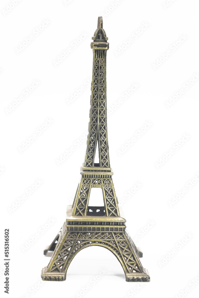 Eiffel Tower, Paris. France. in white background.