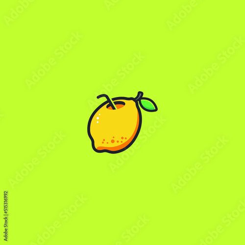 lemon juice fruit vector illustration