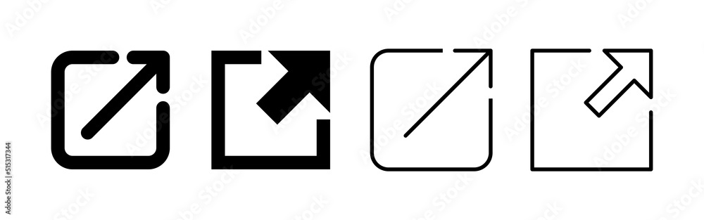 External link icon vector. link sign and symbol. hyperlink symbol External link icon vector. link sign and symbol. hyperlink symbol