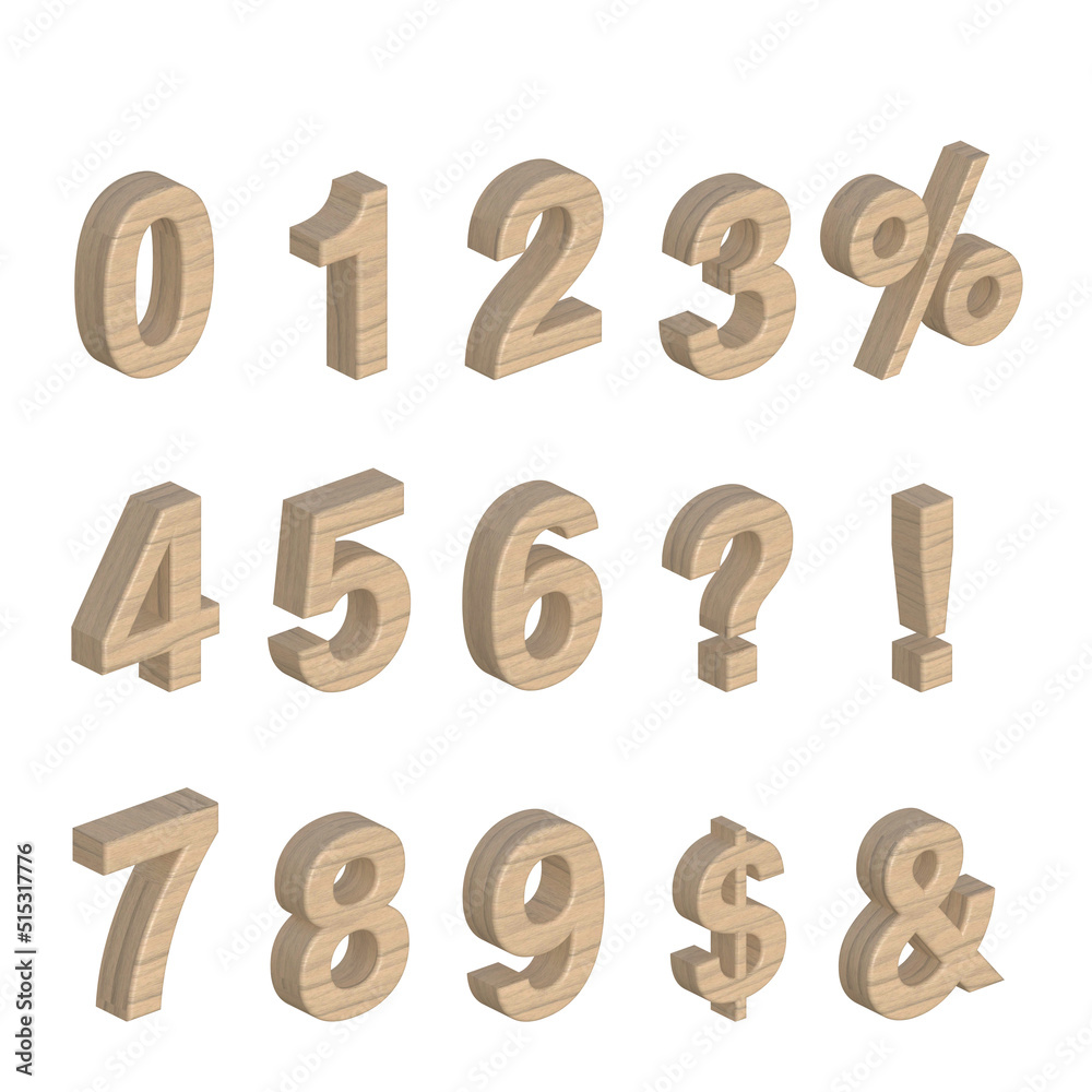 A 3d rendering image of light color wooden alpahbets A 3d rendering image of light color wooden alpahbets