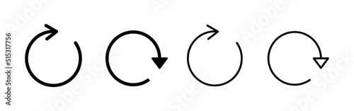 Refresh icon vector. Reload sign and symbol. Update icon.