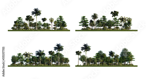 3ds rendering image of 3d rendering trees on grasses field