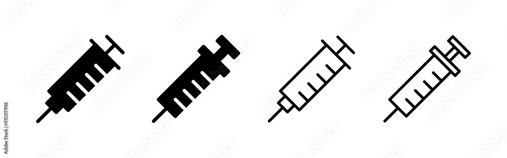 Syringe icon vector. injection sign and symbol.vaccine icon Syringe icon vector. injection sign and symbol.vaccine icon