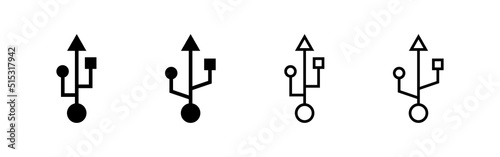 Usb icon vector. Flash disk sign and symbol. flash drive sign.