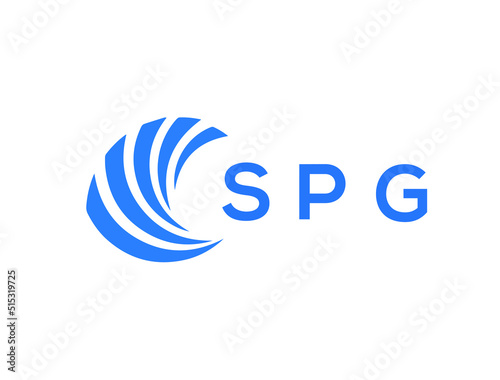 SPG Flat accounting logo design on white background. SPG creative initials Growth graph letter logo concept. SPG business finance logo design.
 photo