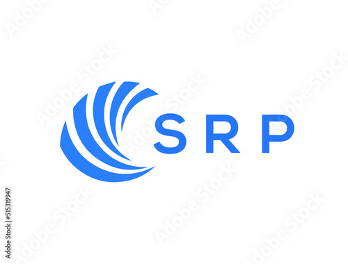 SRP Flat accounting logo design on white background. SRP creative initials Growth graph letter logo concept. SRP business finance logo design.
