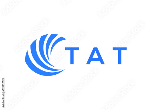 Bilde på lerret TAT Flat accounting logo design on white background
