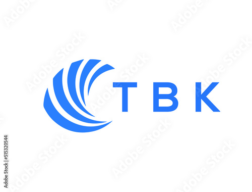 TBK Flat accounting logo design on white background. TBK creative initials Growth graph letter logo concept. TBK business finance logo design.
 photo